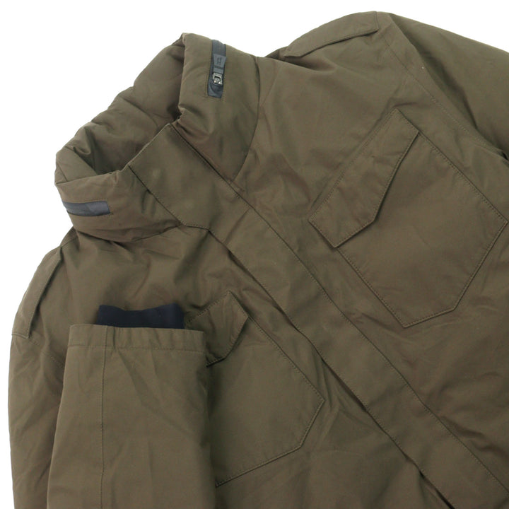 良品○Herno ヘルノ PI075UL Laminar ラミナー GORE-TEX ゴアテックス M-65 ロゴタグ スタンドカラー ダウンジャケット 46 正規品 メンズ