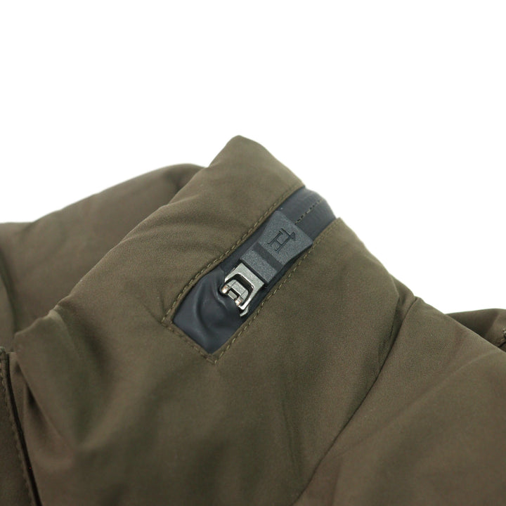 良品○Herno ヘルノ PI075UL Laminar ラミナー GORE-TEX ゴアテックス M-65 ロゴタグ スタンドカラー ダウンジャケット 46 正規品 メンズ