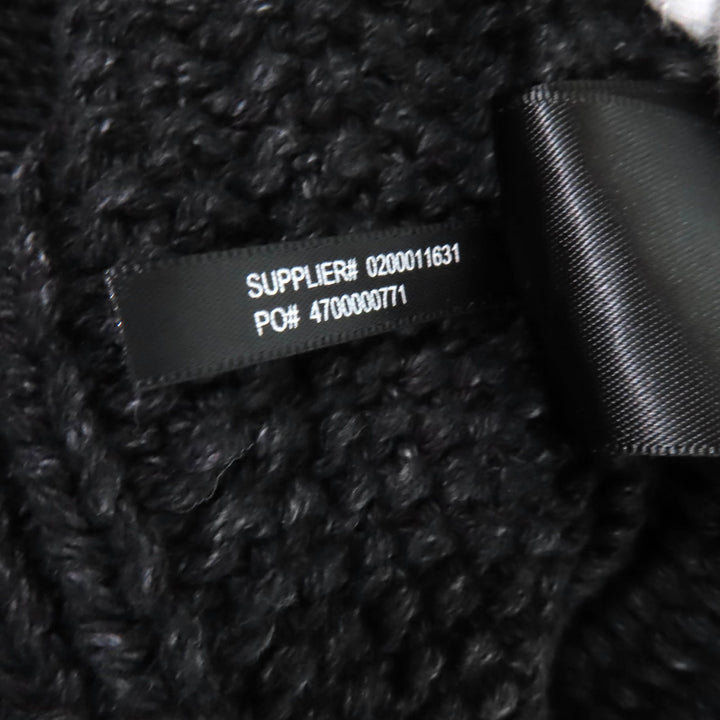 未使用品★RRL ダブルアールエル コットン100％ イカリボタン付 ショールカラー ケーブル編み カーディガン インディゴブラック 1 正規品