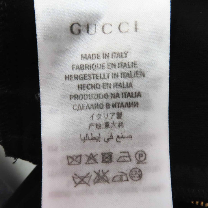 美品◎GUCCI グッチ 445275 GGパールボタン付き フリルデザイン リボン 半袖 ワンピース ブラック XS イタリア製 正規品 レディース