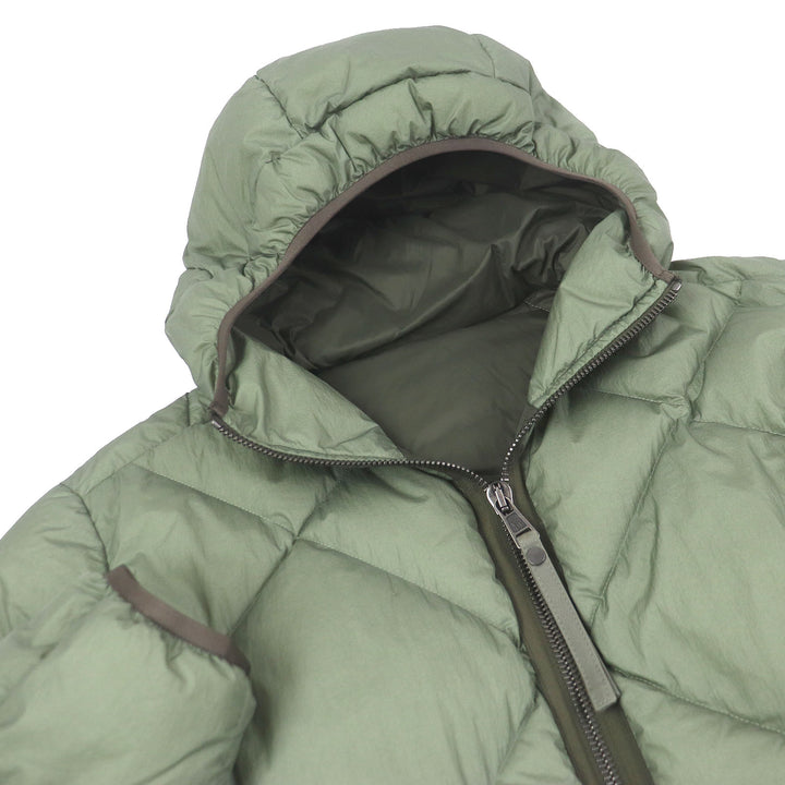 極美品□MONCLER モンクレール 21-22AW REYNAUD フーデッド ダウンジャケット セージグリーン 0 ハンガー・ガーメント付き 正規品 メンズ