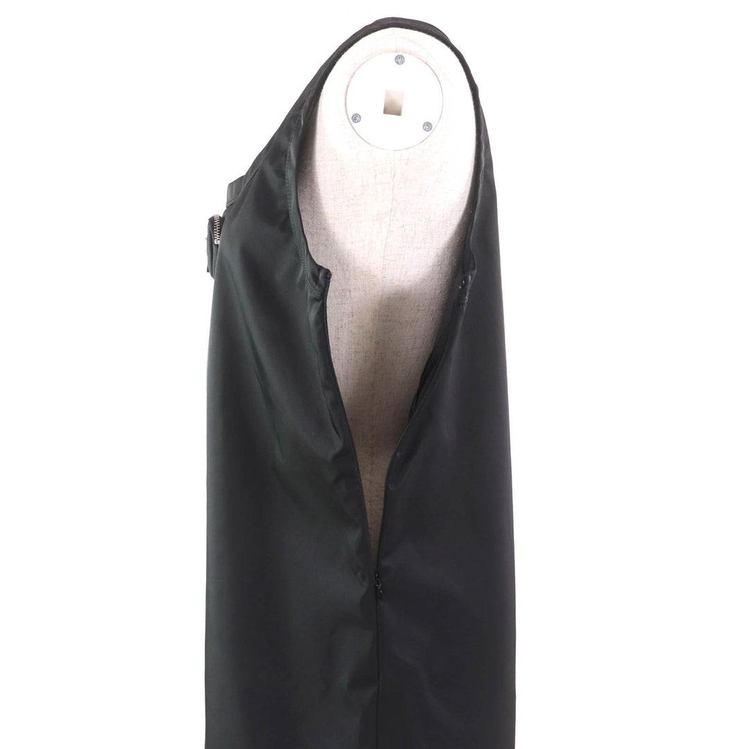 美品★PRADA プラダ 2023年製 230701 Re-Nylon トライアングルロゴ ノースリーブ ミニドレス ワンピース ブラック 40 定価264000円
