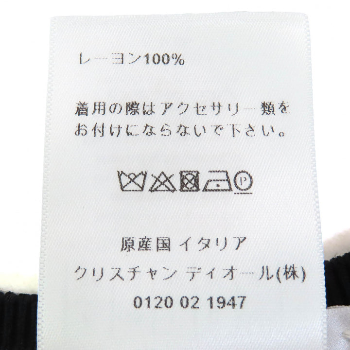 極美品△Christian Dior クリスチャンディオール 2021年 114T42AM531 バックロゴ メッシュデザイン タンクトップ トップス 黒 42 正規品