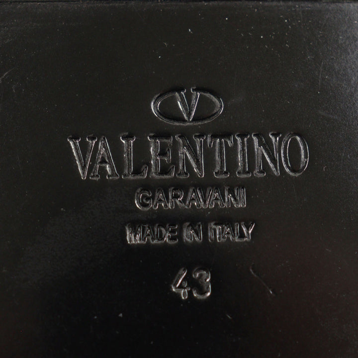 美品○Valentino Garavani ヴァレンティノガラヴァーニ ロックスタッズ ベルトストラップ付き レザー サンダル 43
