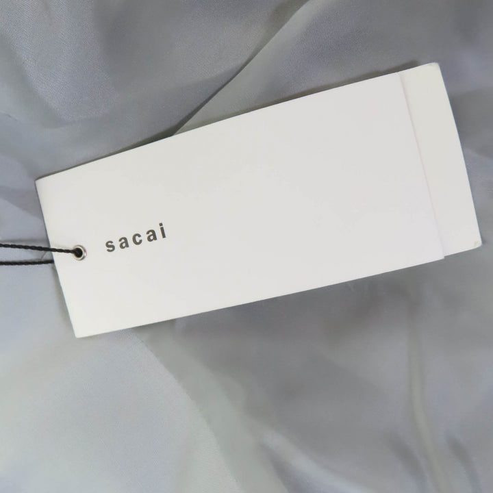極美品☆Sacai サカイ 22-05899 Suiting Mix Skirt ロング丈 デザイン スカート ライトグレー 2 日本製 正規品 レディース