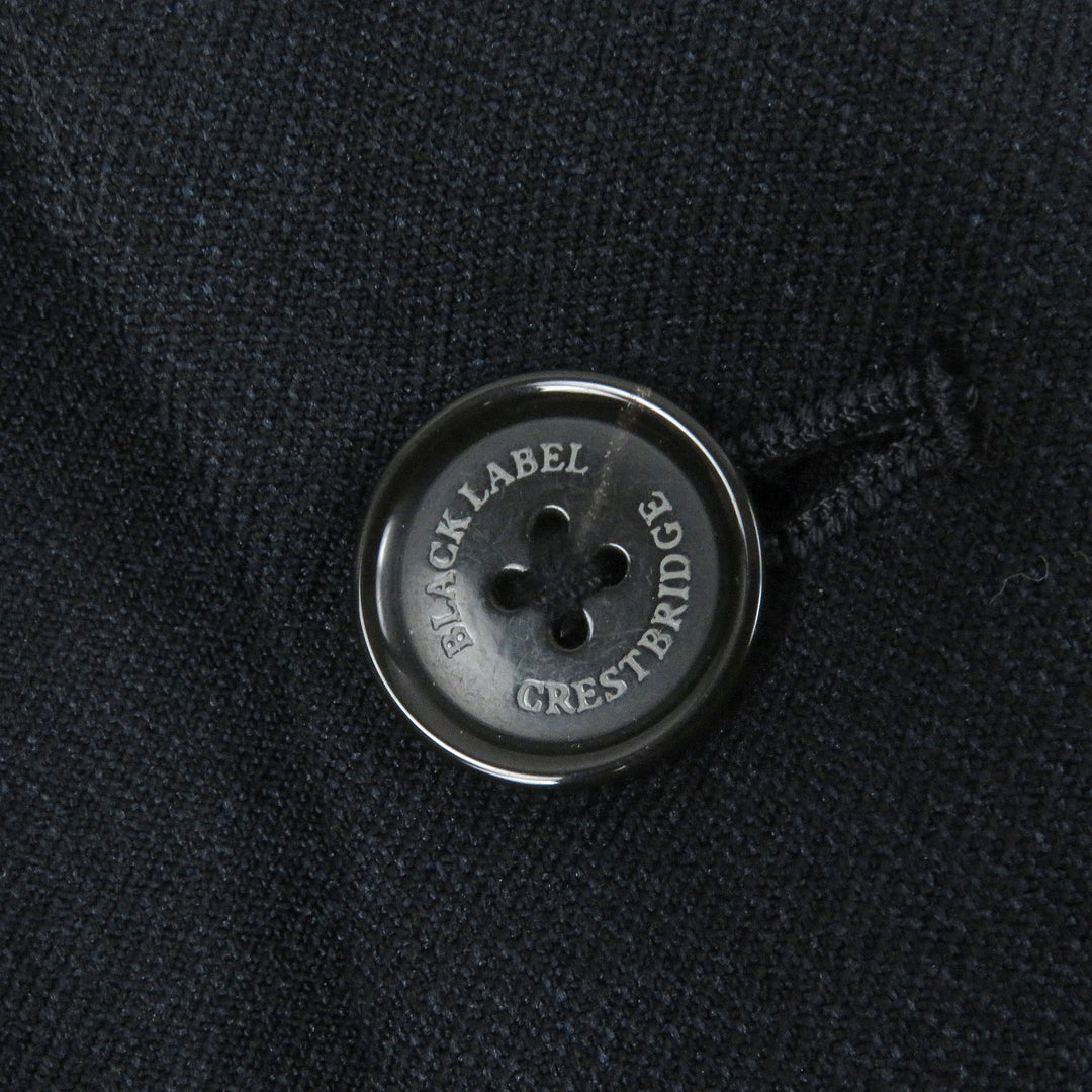 極美品□BLACK LABELCRESTBRIDGE ブラックレーベル クレストブリッジ 裏チェック柄 ジャージー素材 セットアップ ネイビー S 正規品