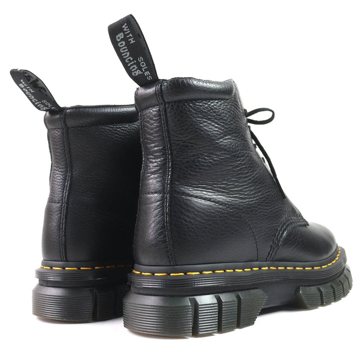 極美品△Dr.Martens ドクターマーチン RIKARD POLISHED SMOOTH 8I リカード 8ホール レースアップ レザー ショートブーツ ブラック UK6