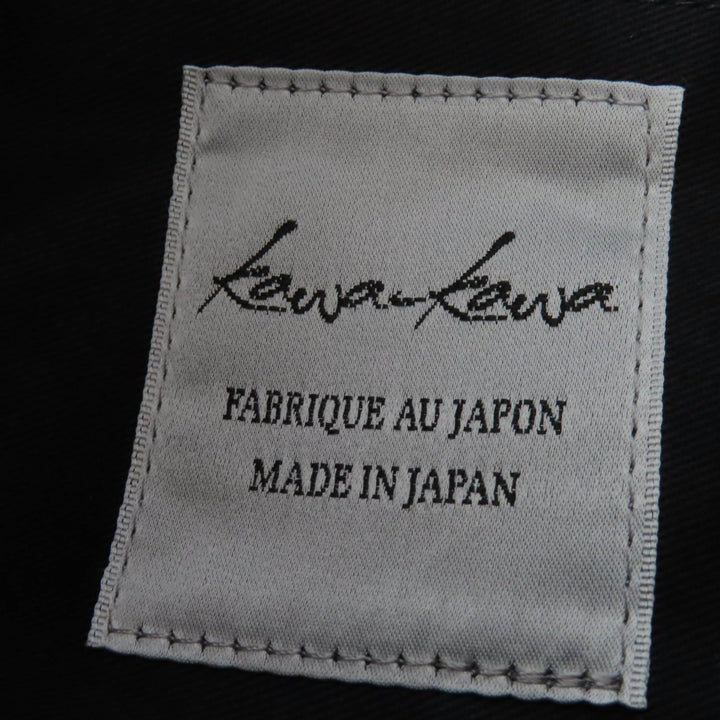 極美品☆kawa-kawa カワカワ wetワンショルダーバッグ ear PAPILLONNER 1189限定 レザー使い ハンドバッグ グレー 日本製 レディース
