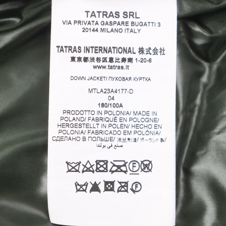 極美品▼TATRAS タトラス 23AW MTLA23A4177-D KONELOTO ロゴ入りボタン ワッペン付き キルティング ダウンジャケット 4 正規品 メンズ
