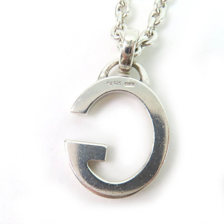 良品☆GUCCI グッチ 233936 Gロゴ ペンダント ネックレス アクセサリー AG925 シルバー イタリア製 重量19.2g レディース