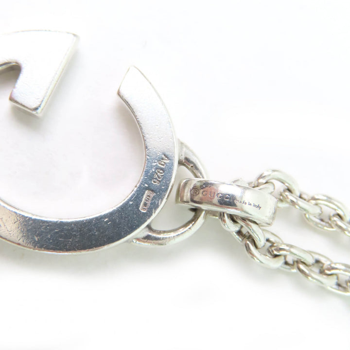 良品☆GUCCI グッチ 233936 Gロゴ ペンダント ネックレス アクセサリー AG925 シルバー イタリア製 重量19.2g レディース
