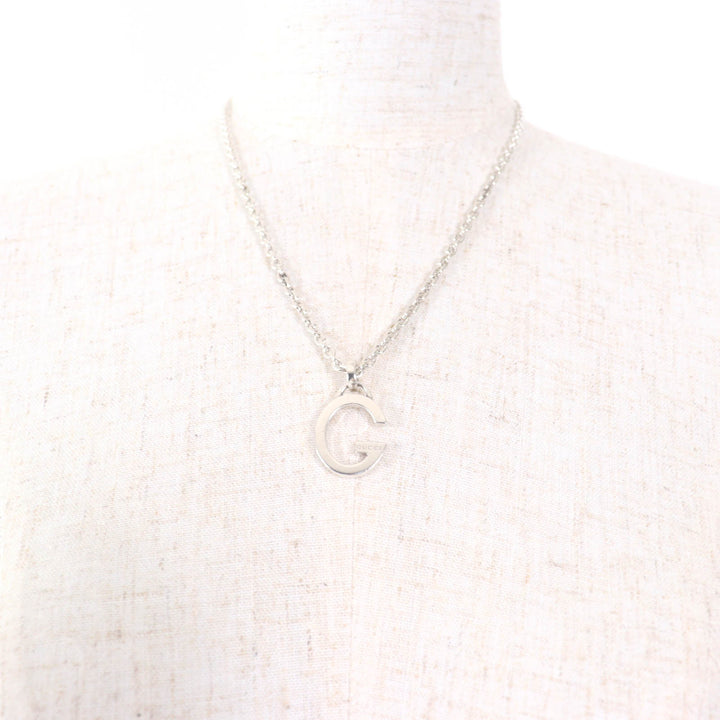 良品☆GUCCI グッチ 233936 Gロゴ ペンダント ネックレス アクセサリー AG925 シルバー イタリア製 重量19.2g レディース