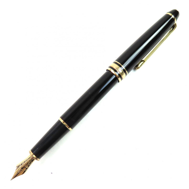 良品△MONTBLANC モンブラン マイスターシュテュック クラシック ペン先14K EFニブ ホワイトスター 万年筆 ブラック ゴールド ドイツ製