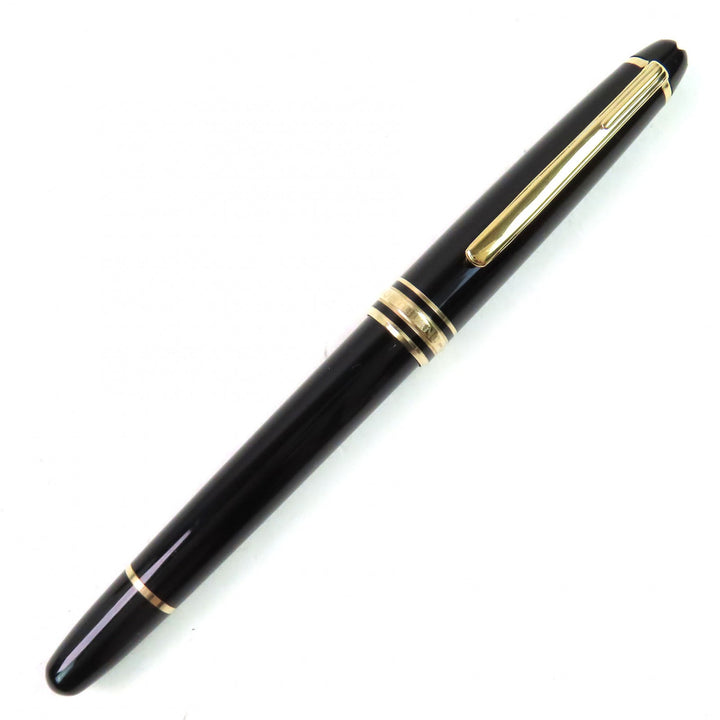 良品△MONTBLANC モンブラン マイスターシュテュック クラシック ペン先14K EFニブ ホワイトスター 万年筆 ブラック ゴールド ドイツ製