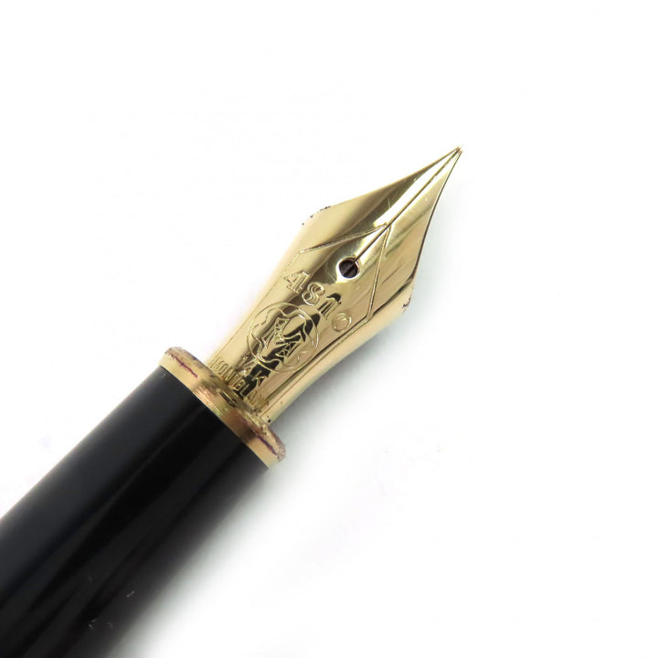 良品△MONTBLANC モンブラン マイスターシュテュック クラシック ペン先14K EFニブ ホワイトスター 万年筆 ブラック ゴールド ドイツ製