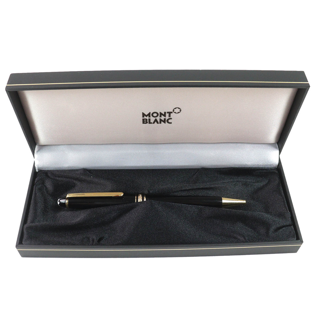 良品△MONTBLANC モンブラン マイスターシュテュック クラシック PIX ホワイトスター ツイスト ボールペン ブラック ゴールド 筆記確認済