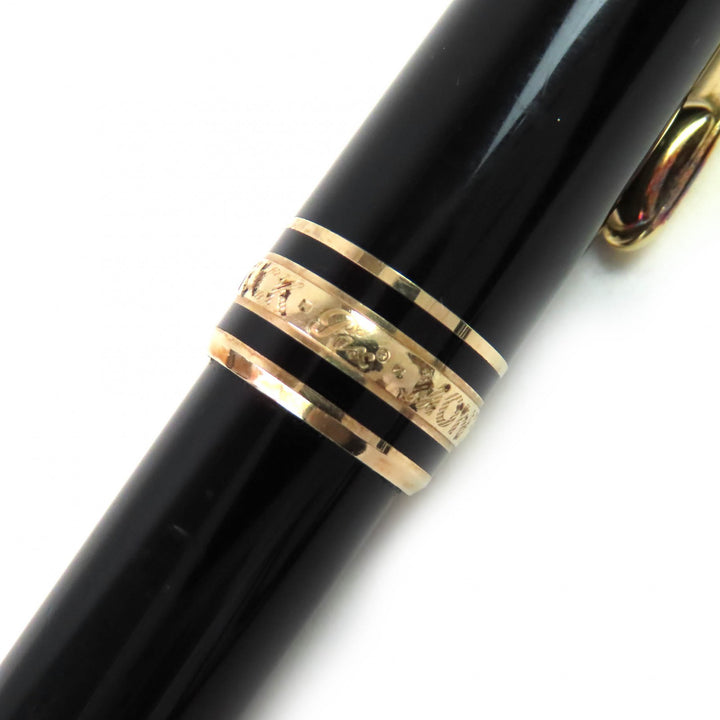 良品△MONTBLANC モンブラン マイスターシュテュック クラシック PIX ホワイトスター ツイスト ボールペン ブラック ゴールド 筆記確認済