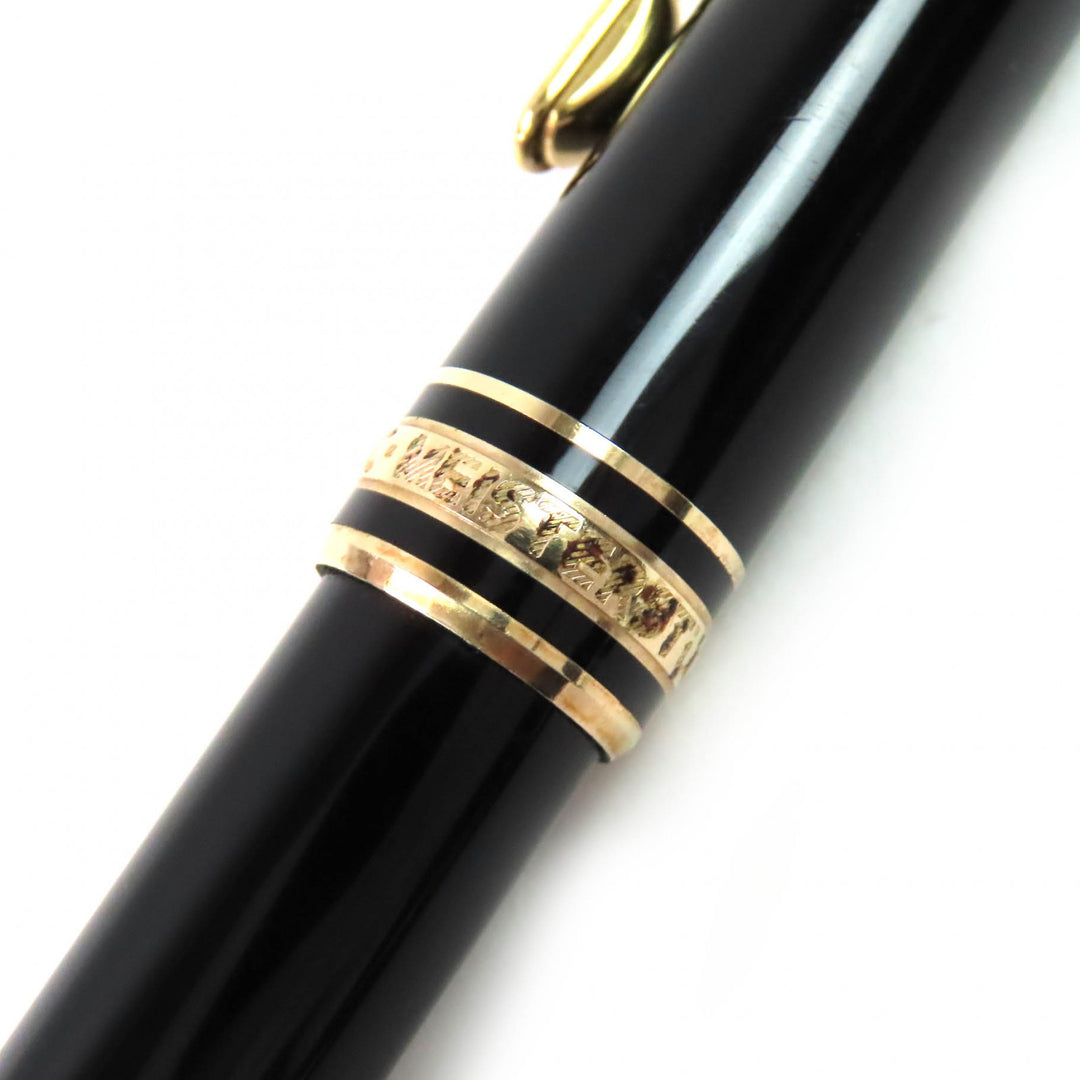 良品△MONTBLANC モンブラン マイスターシュテュック クラシック PIX ホワイトスター ツイスト ボールペン ブラック ゴールド 筆記確認済