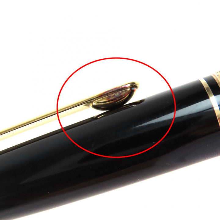 良品△MONTBLANC モンブラン マイスターシュテュック クラシック PIX ホワイトスター ツイスト ボールペン ブラック ゴールド 筆記確認済