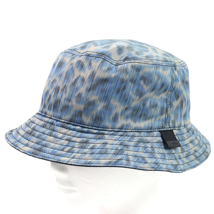 未使用品○DIOR Parley ディオールオム パーレイ 293C906D5547 ロゴタグ アドリア海プリント バケットハット 正規品 メンズ 定価90000円