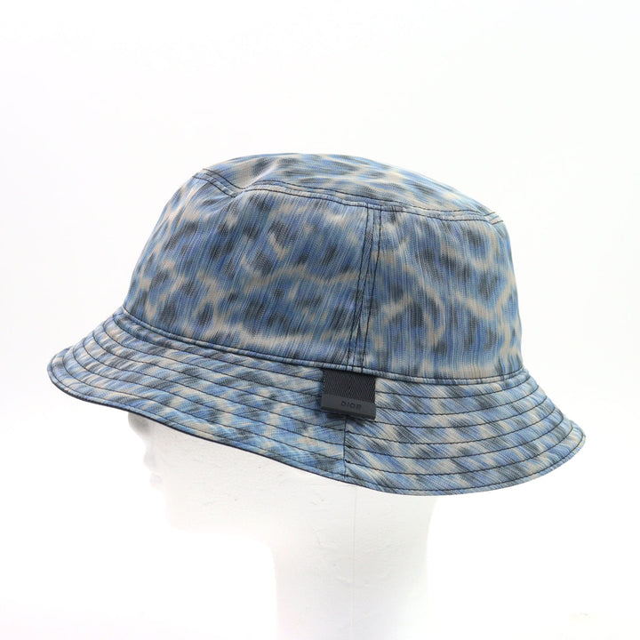 未使用品○DIOR Parley ディオールオム パーレイ 293C906D5547 ロゴタグ アドリア海プリント バケットハット 正規品 メンズ 定価90000円