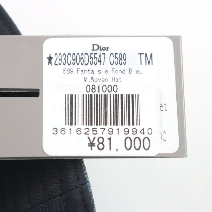 未使用品○DIOR Parley ディオールオム パーレイ 293C906D5547 ロゴタグ アドリア海プリント バケットハット 正規品 メンズ 定価90000円