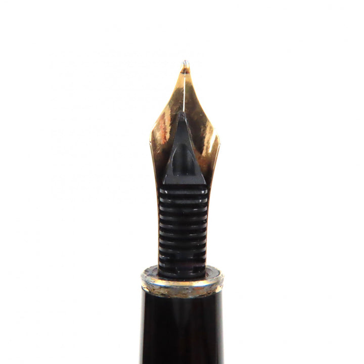 良品▼MONTBLANC モンブラン マイスターシュテュック クラシック ペン先14K Mニブ ホワイトスター 万年筆 ブラック ゴールド ドイツ製