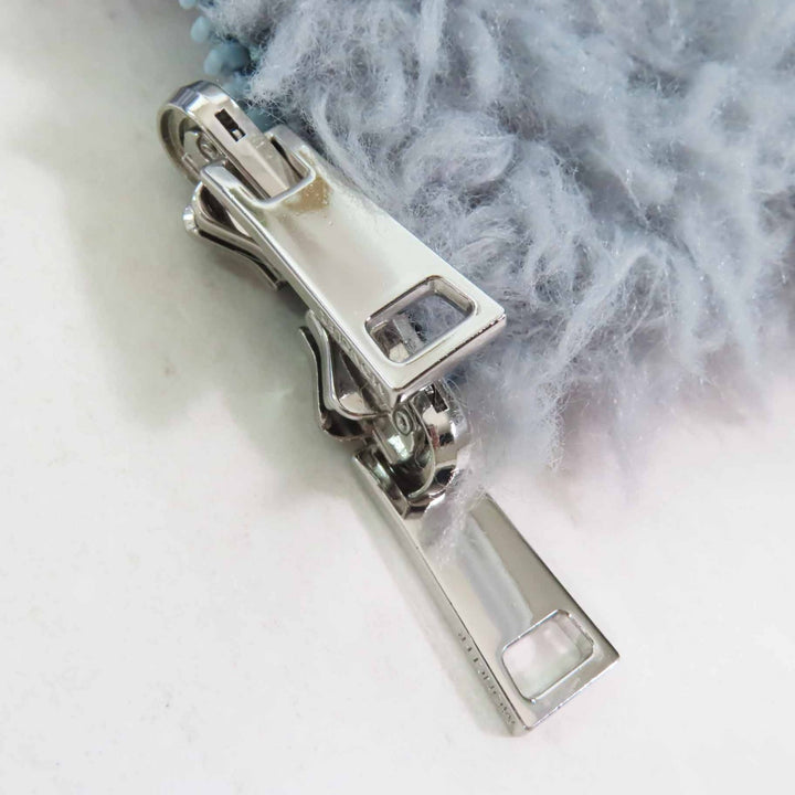 美品◎MONCLER モンクレール 22-23AW ACHARD アシャール エコファー リバーシブル ZIP ダウンベスト ライトブルー 1 正規品 レディース