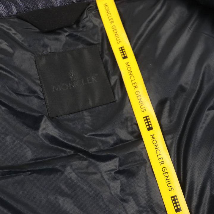 極美品▼MONCLER GENIUS 2 モンクレール ジーニアス 2 2021年製 IDIR フード入り ロゴワッペン付き ジレ ダウンベスト 2 正規品 メンズ