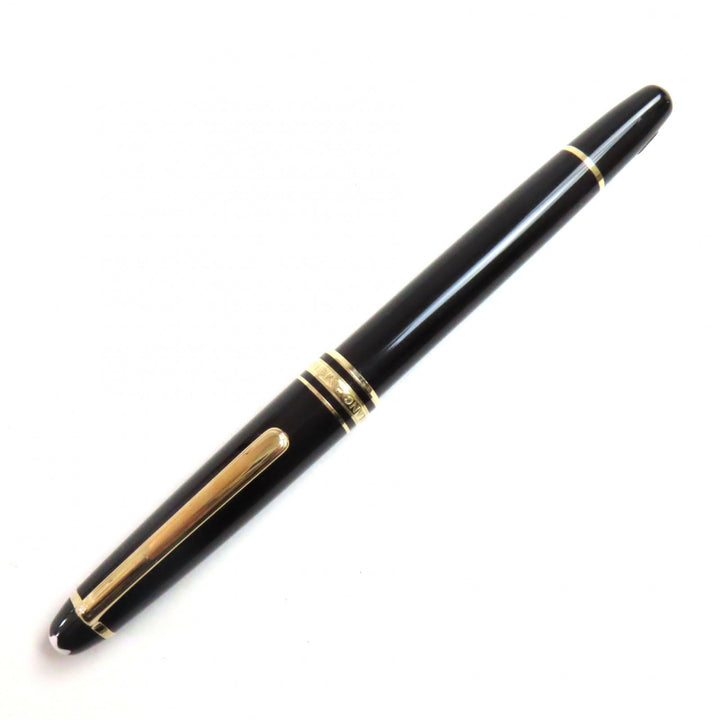 美品▼MONTBLANC モンブラン マイスターシュテュック クラシック ペン先14K Bニブ ホワイトスター 万年筆 ブラック ゴールド ドイツ製