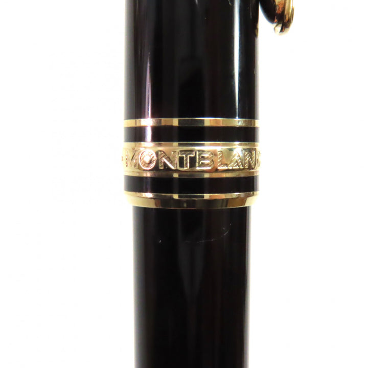 美品▼MONTBLANC モンブラン マイスターシュテュック クラシック ペン先14K Bニブ ホワイトスター 万年筆 ブラック ゴールド ドイツ製