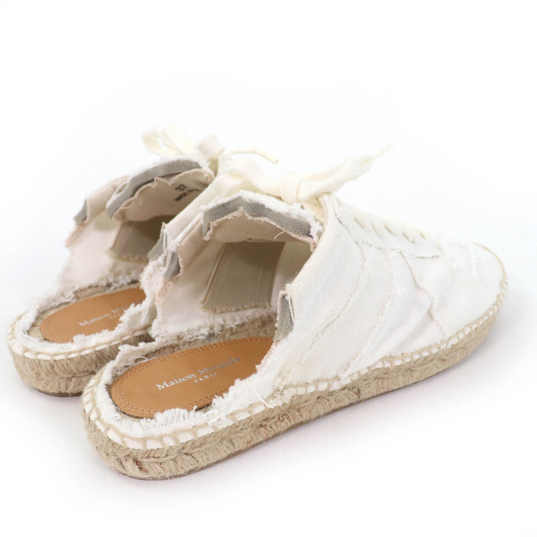未使用品☆Maison Margiela 22 メゾンマルジェラ22 22AW S38WS0192 レースアップ エスパドリーユ シューズ ホワイト 37 箱付 レディース