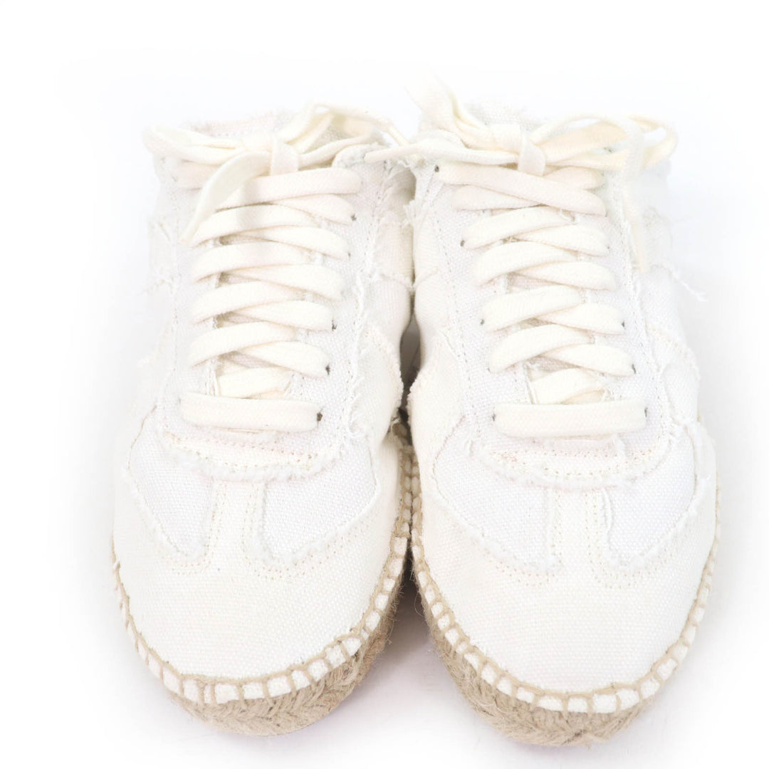 未使用品☆Maison Margiela 22 メゾンマルジェラ22 22AW S38WS0192 レースアップ エスパドリーユ シューズ ホワイト 37 箱付 レディース