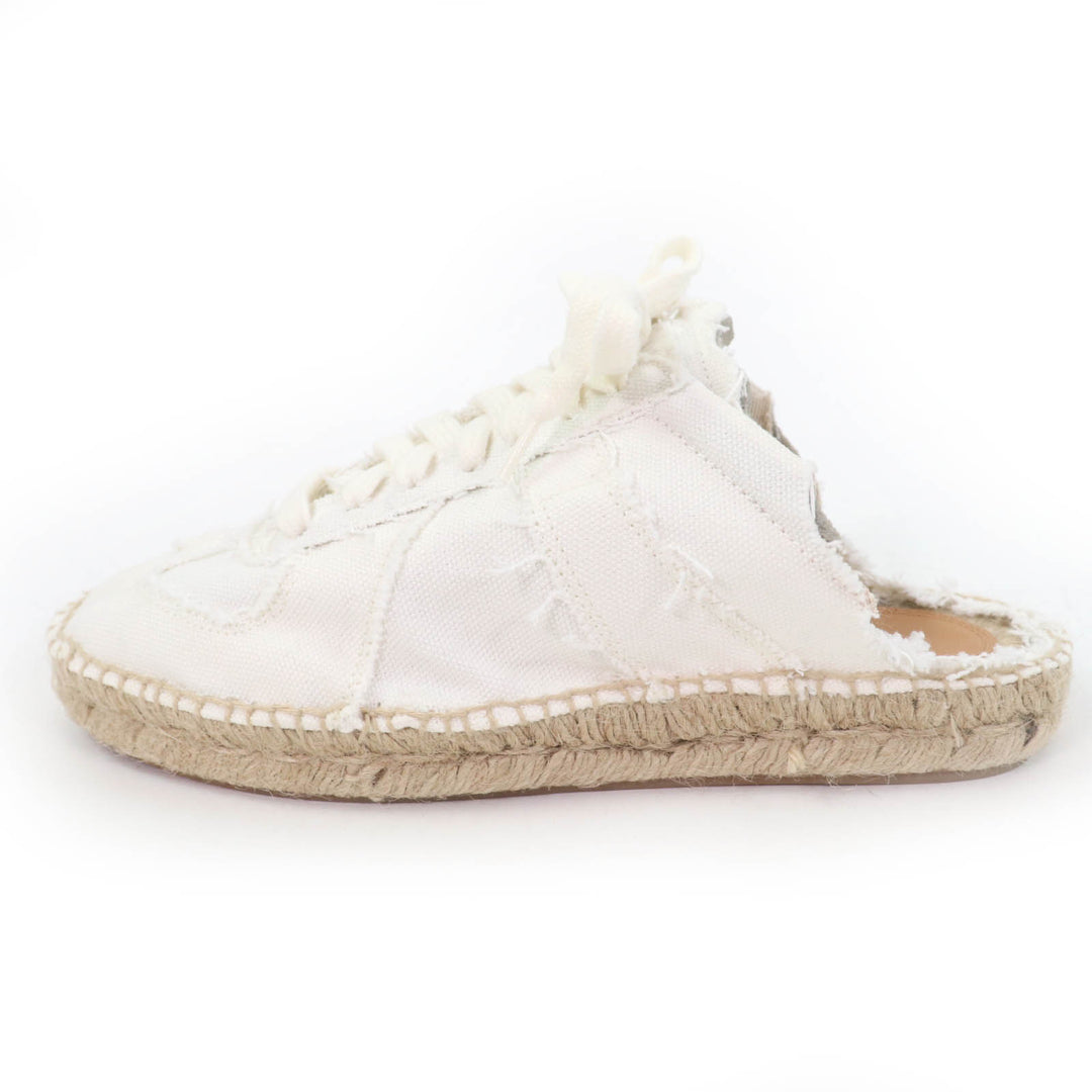 未使用品☆Maison Margiela 22 メゾンマルジェラ22 22AW S38WS0192 レースアップ エスパドリーユ シューズ ホワイト 37 箱付 レディース