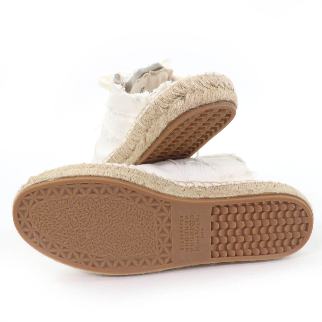 未使用品☆Maison Margiela 22 メゾンマルジェラ22 22AW S38WS0192 レースアップ エスパドリーユ シューズ ホワイト 37 箱付 レディース