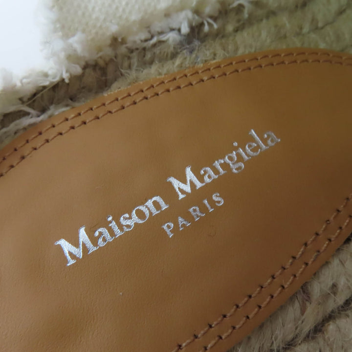 未使用品☆Maison Margiela 22 メゾンマルジェラ22 22AW S38WS0192 レースアップ エスパドリーユ シューズ ホワイト 37 箱付 レディース