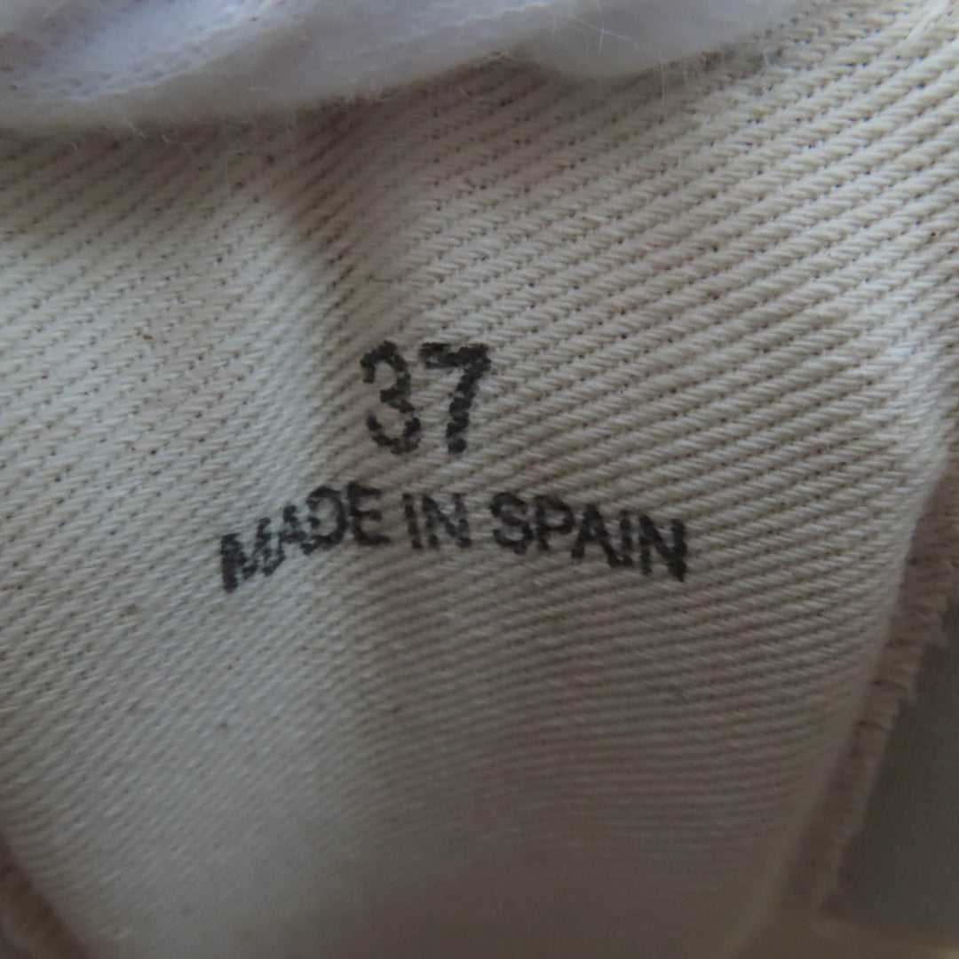未使用品☆Maison Margiela 22 メゾンマルジェラ22 22AW S38WS0192 レースアップ エスパドリーユ シューズ ホワイト 37 箱付 レディース