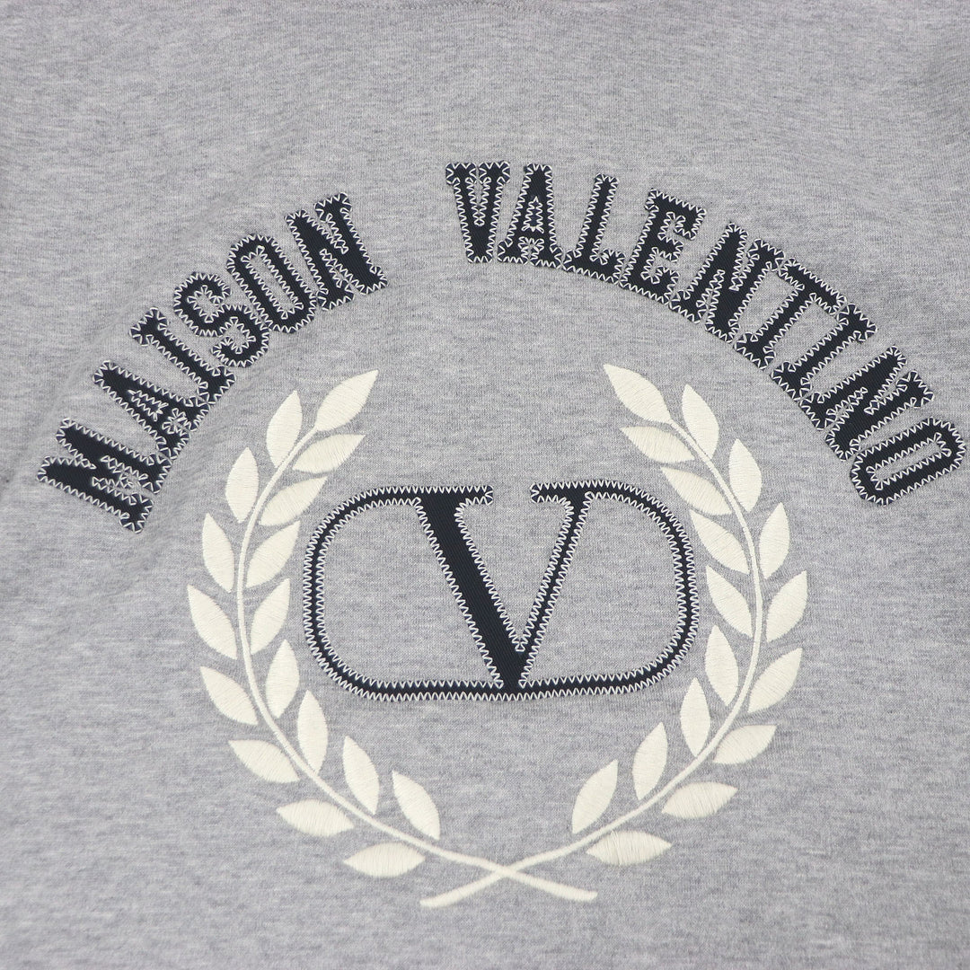 極美品□VALENTINO ヴァレンティノ 22AW 1V3MF22U8MG ロゴエンブロイダリー フーディー プルオーバーパーカー XXL イタリア製 正規品