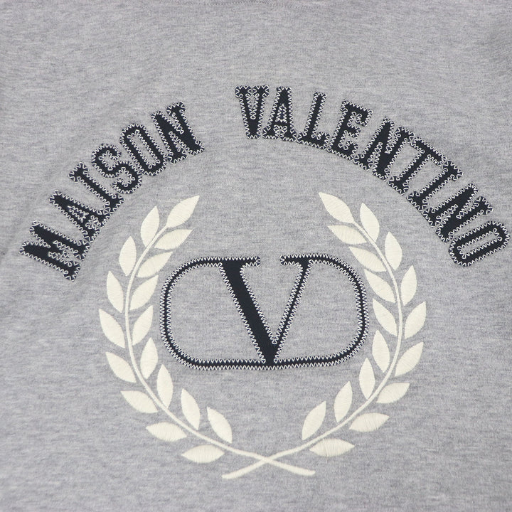 極美品□VALENTINO ヴァレンティノ 22AW 1V3MF22U8MG ロゴエンブロイダリー フーディー プルオーバーパーカー XXL イタリア製 正規品