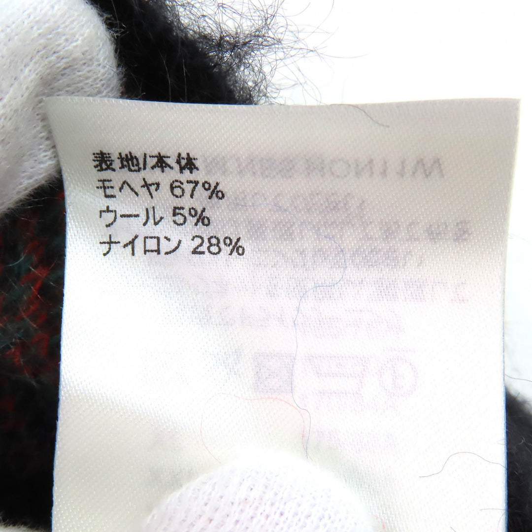 極美品△LOUIS VUITTON ルイヴィトン 23SS モヘア ウール バタフライモチーフ LVサークルロゴ金具 ニット セーター ブラック M 正規品