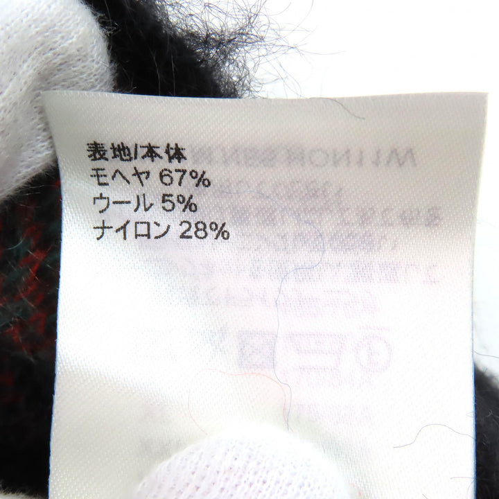 極美品△LOUIS VUITTON ルイヴィトン 23SS モヘア ウール バタフライモチーフ LVサークルロゴ金具 ニット セーター ブラック M 正規品