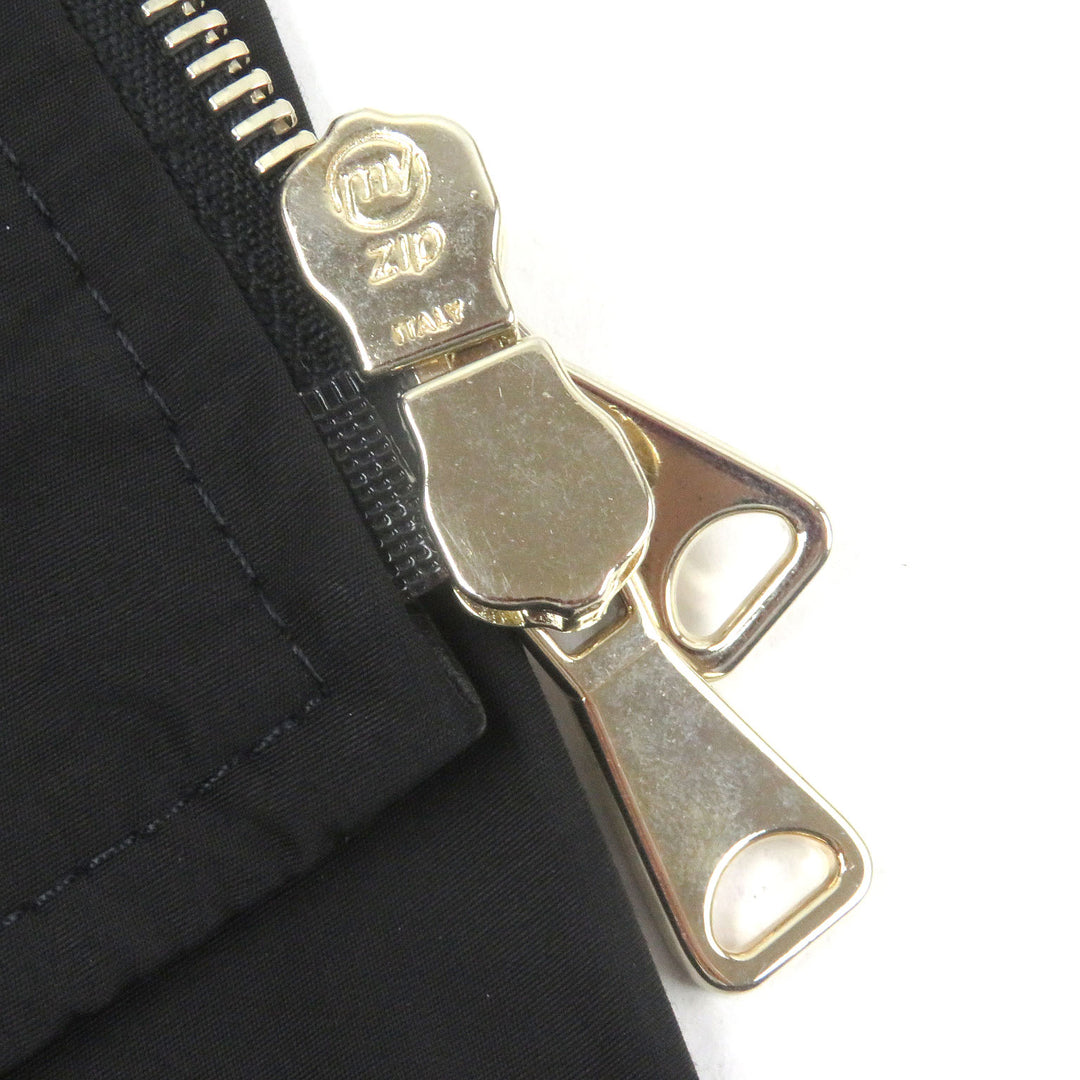 美品□EMMETI エンメティ BR別注 ウォッシャブルテック レザーコンビ ジップパーカー ブラック 50 ハンガー付 イタリア製 正規品 メンズ