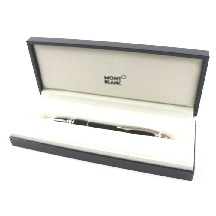 極美品▼MONTBLANC モンブラン スターウォーカー ホワイトスター ツイスト式 ボールペン ブラック シルバー ケース付き 筆記確認済み
