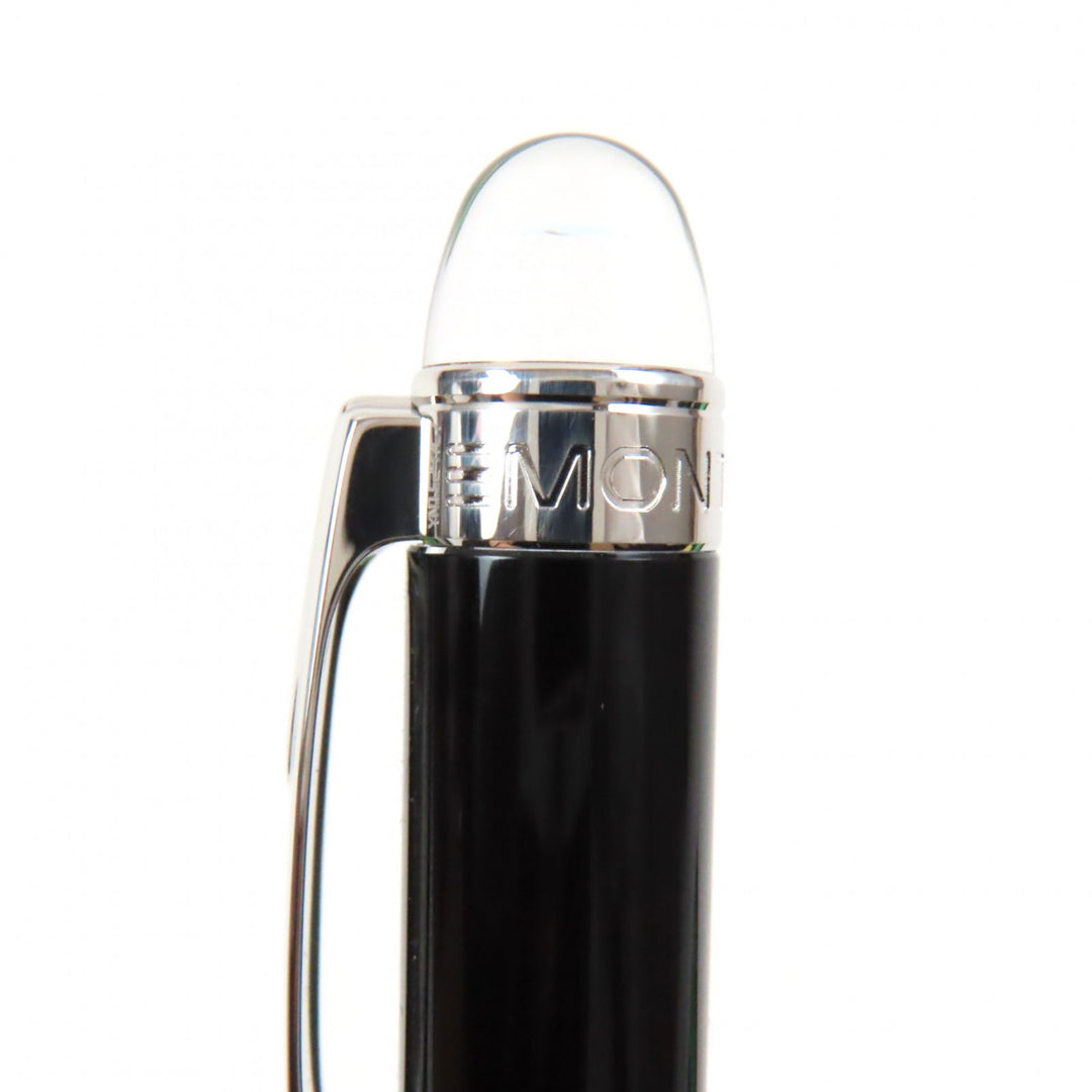 極美品▼MONTBLANC モンブラン スターウォーカー ホワイトスター ツイスト式 ボールペン ブラック シルバー ケース付き 筆記確認済み