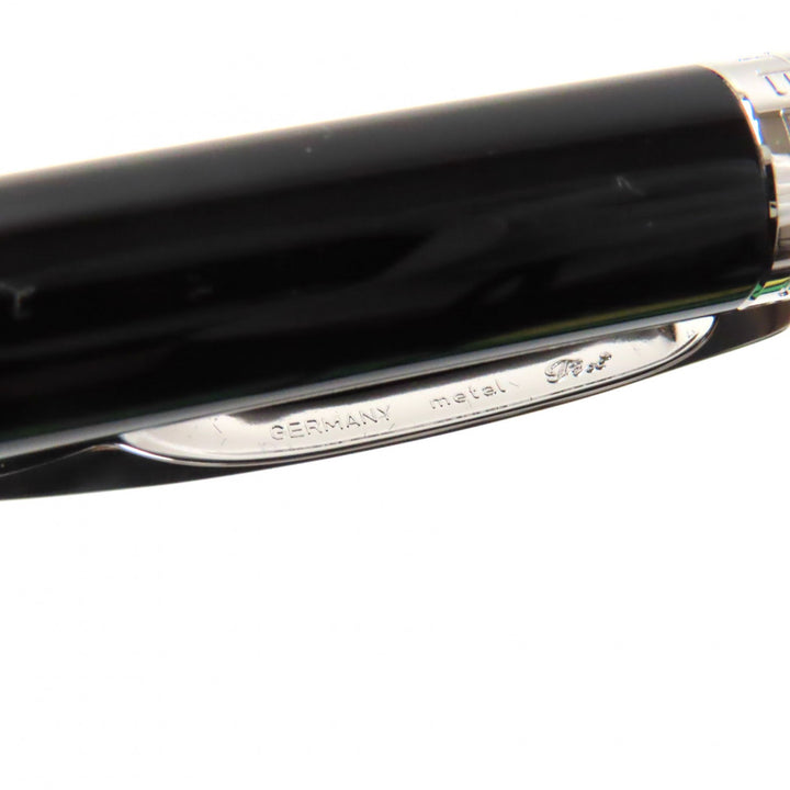 極美品▼MONTBLANC モンブラン スターウォーカー ホワイトスター ツイスト式 ボールペン ブラック シルバー ケース付き 筆記確認済み