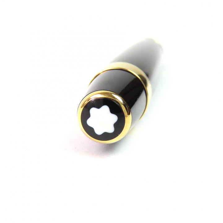美品△MONTBLANC モンブラン ボエム PIX レッドジェムストーン ホワイトスター ツイスト式 ボールペン ブラック ゴールド 筆記確認済み
