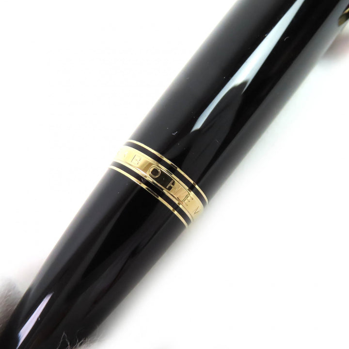 美品△MONTBLANC モンブラン ボエム PIX レッドジェムストーン ホワイトスター ツイスト式 ボールペン ブラック ゴールド 筆記確認済み