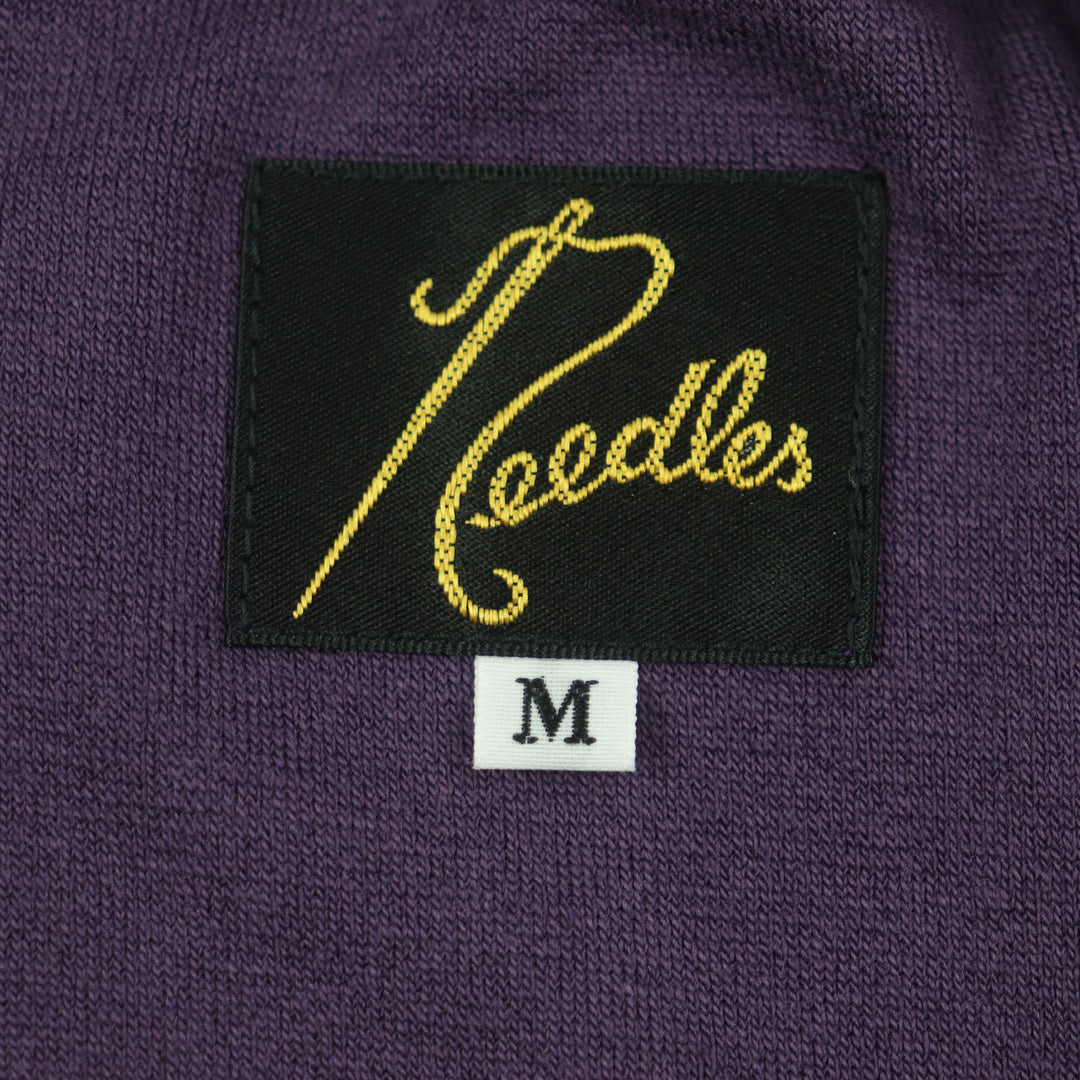 極美品▼Needles ニードルス 25SS QV319 R.C. Track Jacket 刺繍入 ベロア WZIPUP トラックジャケット パープル M 日本製 正規品 メンズ