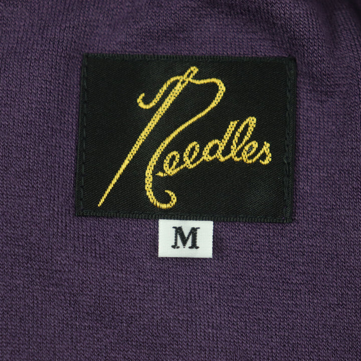 極美品▼Needles ニードルス 25SS QV319 R.C. Track Jacket 刺繍入 ベロア WZIPUP トラックジャケット パープル M 日本製 正規品 メンズ