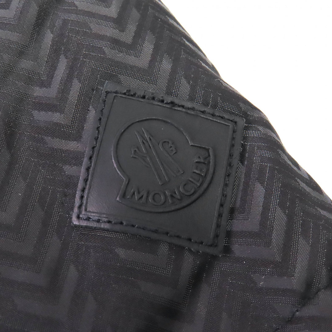 美品△MONCLER モンクレール TIAMAT ティアマート シェブロン柄 ロゴワッペン ラビットファー・フード付き ダウンジャケット ブラック 0